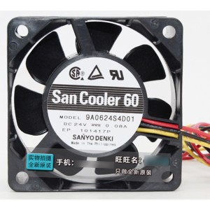Sanyo 9A0624G401 24V 0.13A 3wires Cooling Fan