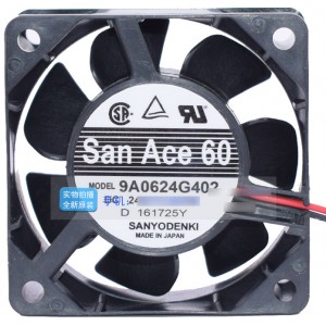 SANYO 9A0624G402 24V 0.13A 2wires Cooling Fan - New