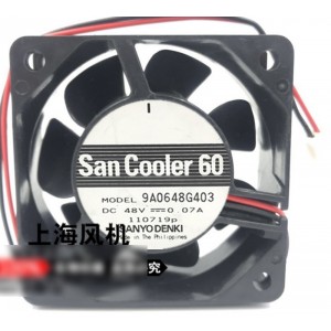 SANYO 9A0648G403 48V 0.07A 2wires Cooling Fan
