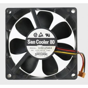 Sanyo 9A0812S404 12V 0.18A 3wires Cooling Fan