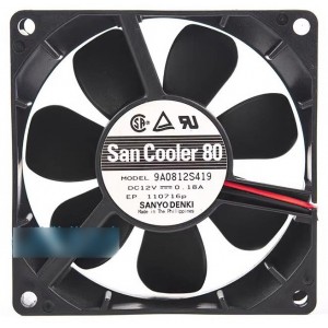 SANYO 9A0812S419 12V 0.18A 2wires Cooling Fan