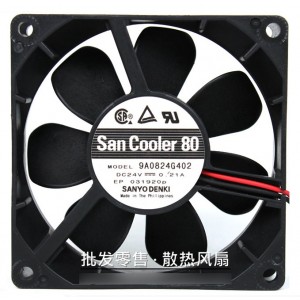 SANYO 9A0824G402 24V 0.21A 3wires Cooling Fan 