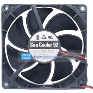 Sanyo 9A0912H402 12V 0.21A 2wires Cooling Fan