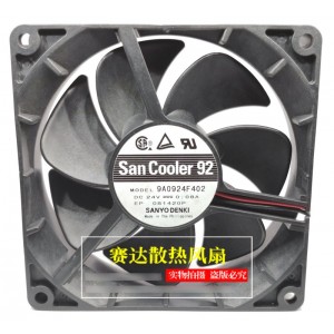 SANYO 9A0924F402 24V 0.08A 2wires Cooling Fan