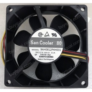 Sanyo 9AH0812P4H031 12V 0.11A 4wires Cooling Fan