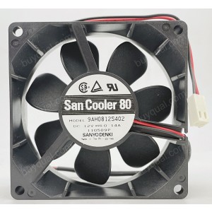SANYO 9AH0812S402 12V 0.14A 2wires Cooling Fan 