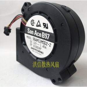 SANYO 9BAM12MSD2-2 12V 1.45A 4wires Cooling Fan