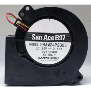 SANYO 9BAM24P2B03 24V 0.47A 4wires cooling fan