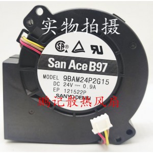 SANYO 9BAM24P2G15 24V 0.9A 4wires Cooling Fan 
