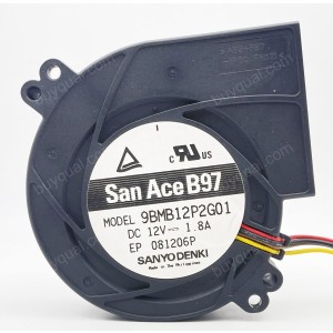 SANYO 9BMB12P2G01 12V 1.8A 4wires Cooling Fan