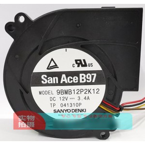 SANYO 9BMB12P2K12 12V 3.4A 3wires Cooling Fan