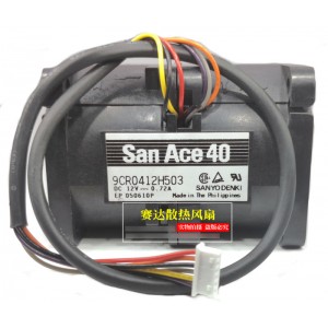Sanyo 9CR0412H503 12V 0.72A 6wires Cooling Fan