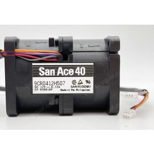 SANYO 9CR0412H507 12V 0.72A 6wires Cooling Fan