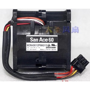 SANYO 9CRA0612P6K012 12V 3.1A 6wires Cooling Fan
