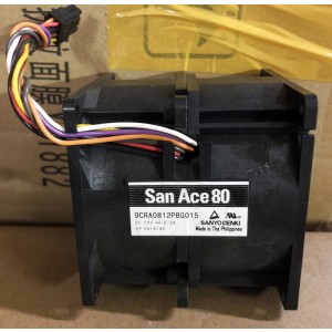 SANYO 9CRA0812P8G015 12V 5.3A 8wires Cooling Fan