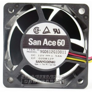 SANYO 9G0612G1D011 12V 1.5A 3wires Cooling Fan