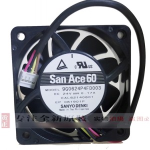 SANYO 9G0624P4FD003 24V 0.17A 4wires Cooling Fan 
