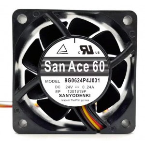 SANYO 9G0624P4J031 24V 0.24A 4wires Cooling Fan