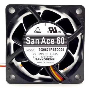 SANYO 9G0624P4SD004 24V 0.34A 4wires Cooling Fan