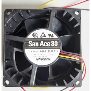 SANYO 9G0812G1D011 12V 1.1A 3wires Cooling Fan 