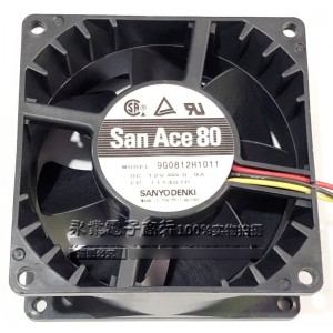 SANYO 9G0812H1011 12V 0.9A 3wires Cooling Fan
