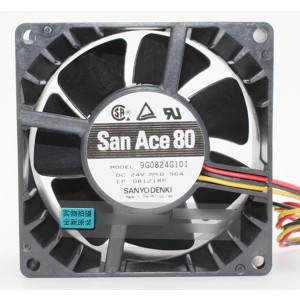Sanyo 9G0824G101 24V 0.56A 3wires Cooling Fan