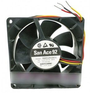 Sanyo 9G0912H1D031 12V 0.58A 3wires Cooling Fan