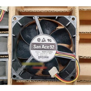 Sanyo 9G0912S204 12V 0.38A 3wires Cooling Fan 