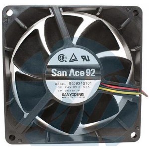SANYO 9G0924G101 24V 0.55A 3wires Cooling Fan