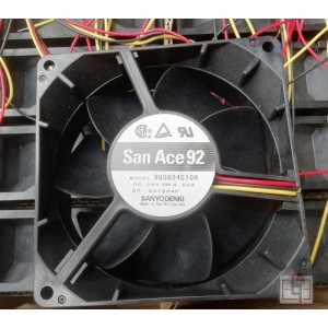SANYO 9G0924G109 24V 0.55A 3wires Cooling Fan 