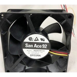 SANYO 9G0924H101 24V 0.3A 3wires Cooling Fan 