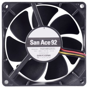 SANYO 9G0948S2E01 48V 0.11A 3wires Cooling Fan 