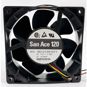 Sanyo 9G1212G1071 12V 0.98A 3wires Cooling Fan 
