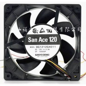 Sanyo 9G1212G4011 12V 0.9A 3wires Cooling Fan