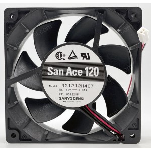 Sanyo 9G1212H407 12V 0.31A 2wires Cooling Fan - Original New