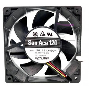 SANYO 9G1224A4D04 24V 0.21A 3wires Cooling Fan