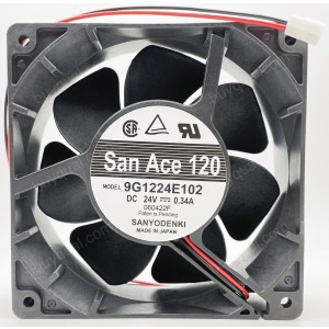 Sanyo 9G1224E102 24V 0.34A 2wires Cooling Fan