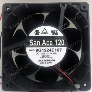 SANYO 9G1224E107 24V 0.34A 2wires Cooling Fan - New