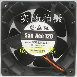 SANYO 9G1224E111 24V 0.34A 3wires Cooling Fan