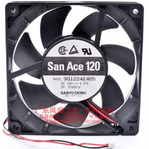 SANYO 9G1224E405 24V 0.37A 2wires Cooling Fan