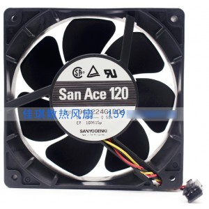SANYO 9G1224G1D04 24V 0.50A 3wires Cooling Fan