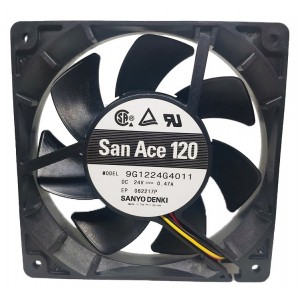 Sanyo 9G1224G4011 24V 0.47A  3wires Cooling Fan