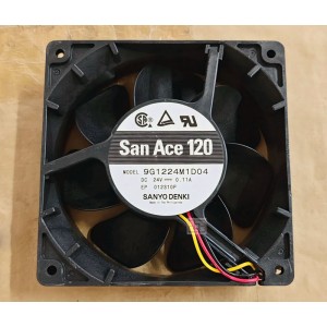SANYO 9G1224M1D04 24V 0.11A 3wires Cooling Fan 