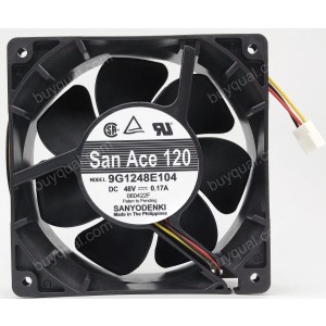 SANYO 9G1248E104 48V 0.17A 2wires 3wires Cooling Fan