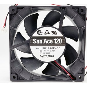 Sanyo 9G1248E406 48V 0.16A 2wires Cooling Fan