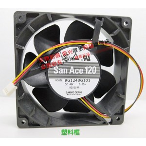 SANYO 9G1248G101 9G1248G1E031 48V 0.25A 3wires Cooling Fan