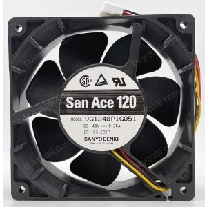 Sanyo 9G1248P1G051 48V 0.25A 4wires Cooling Fan 