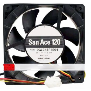 Sanyo 9G1248P4E04 48V 0.17A 4wires Cooling Fan 