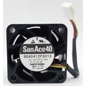 SANYO 9GA0412P3H13 9GA0412P3H15 12V 0.28A 4wires Cooling Fan