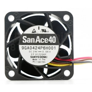 SANYO 9GA0424P6H001 24V 0.08A 4wires Cooling Fan 